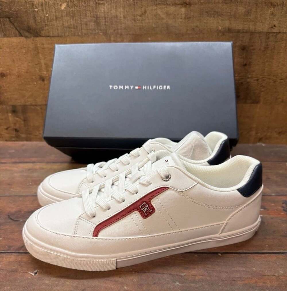 Tommy Hilfiger Lencet Sneakers Size 10 M White